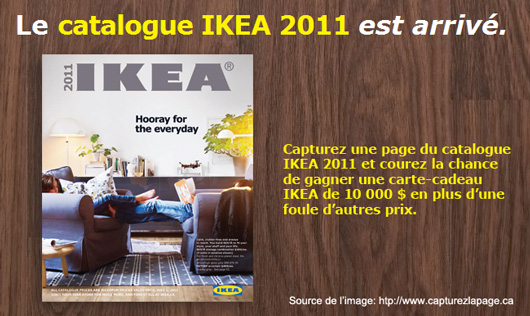 Concours IKEA - Capturez la page 10,000$ à gagner