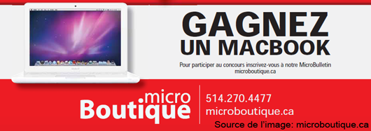 Concours Macbook à Gagner - Micro Boutique