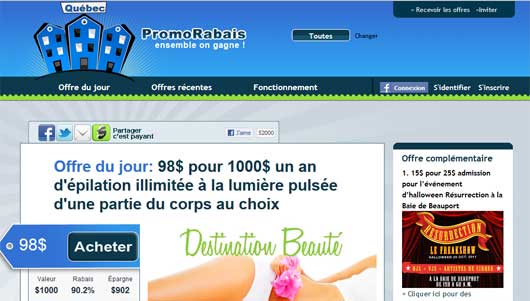 Promo Rabais - Achats groupés 100% québec