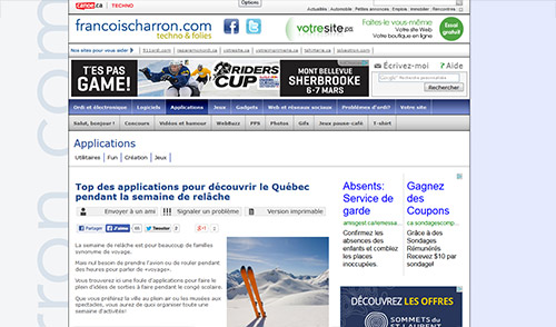 application pratique pour la relache avec Francois Charron