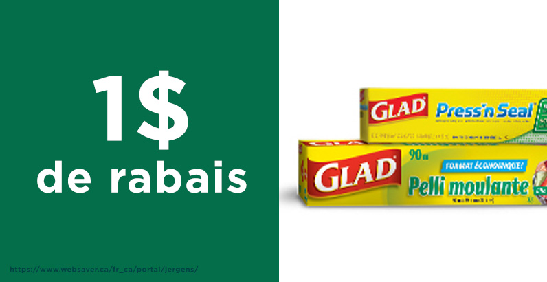 Coupon rabais Glad