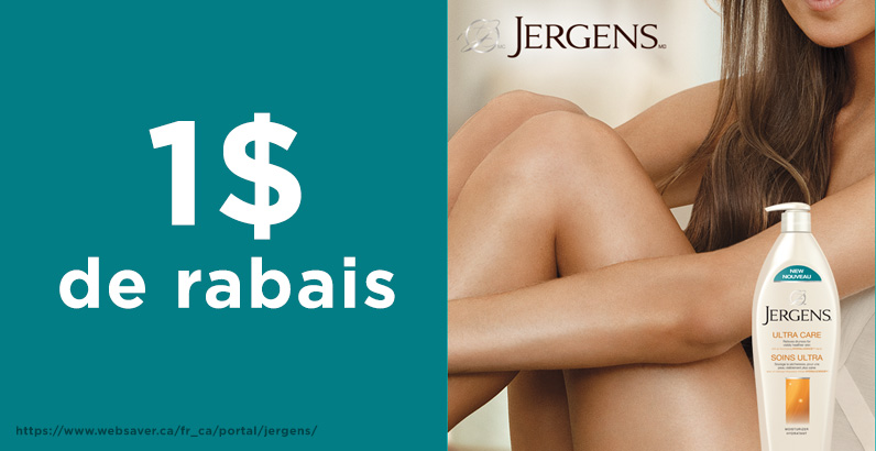 !4 de rabais sur la crème jergens