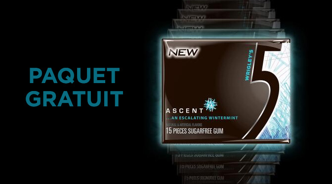 Paquet de gomme 5 gratuit