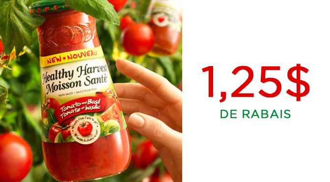 Coupon rabais moisson santé