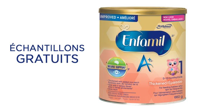 Échantillons gratuit Enfamil Épais