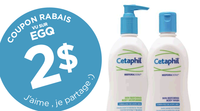 Coupon rabais cetaphil Restauraderm