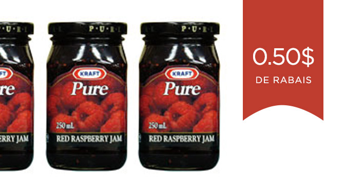 coupon rabais confiture Kraft