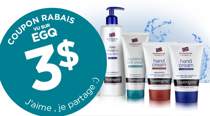 Crème hydratante Neutrogène 3$ de rabais