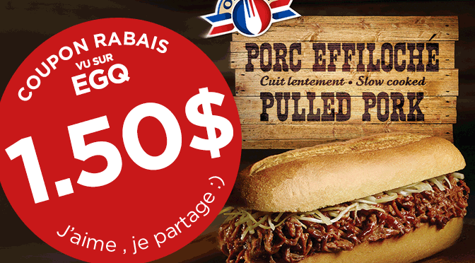Coupon rabais porc effiloche Olymel
