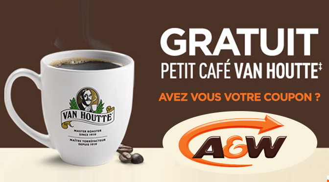 coupon pour café gratuit chez a&w 2015