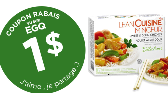coupon rabais cuisine minceur de 1$ sur Facebook