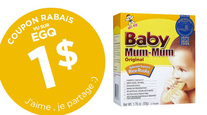 Coupon rabais Baby Mum Mum