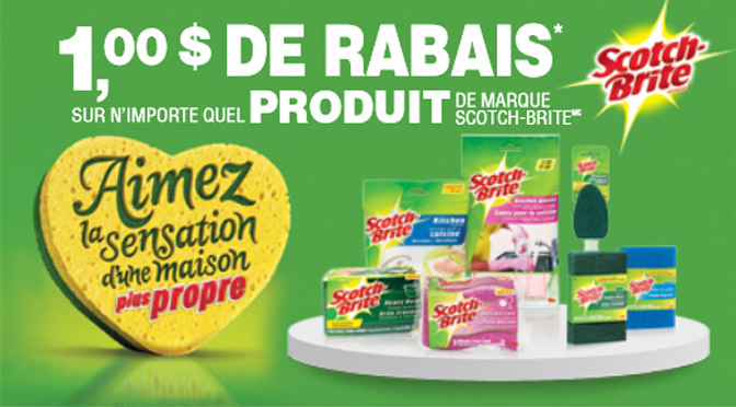 coupon rabais Scotch Brite de 1$