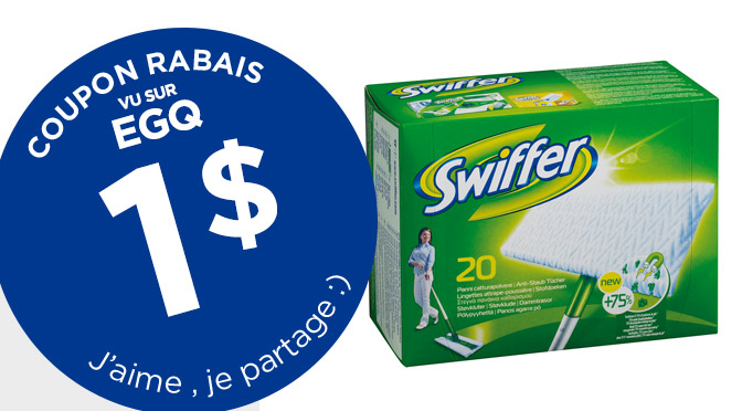 =Coupon rabais de 1$ sur les Swiffer