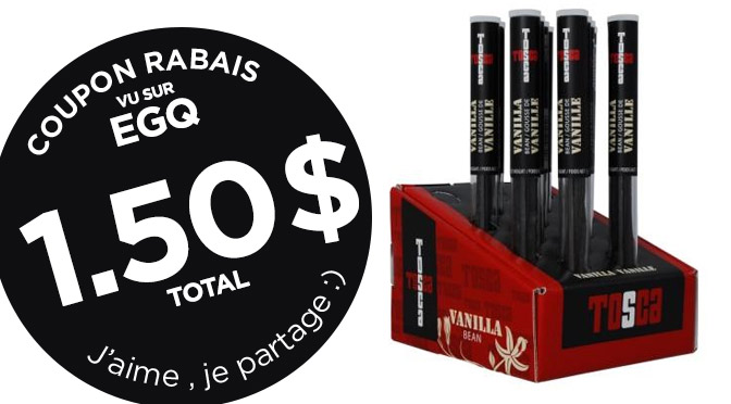 Coupon rabais sur les Gousse de vanille Tosca