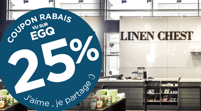 Coupon rabais code promo Linen Chest
