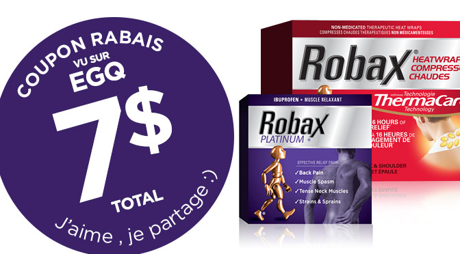 Coupon rabais Robax de 7$