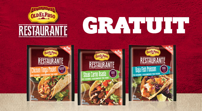 échantillons gratuits old el paso restaurante