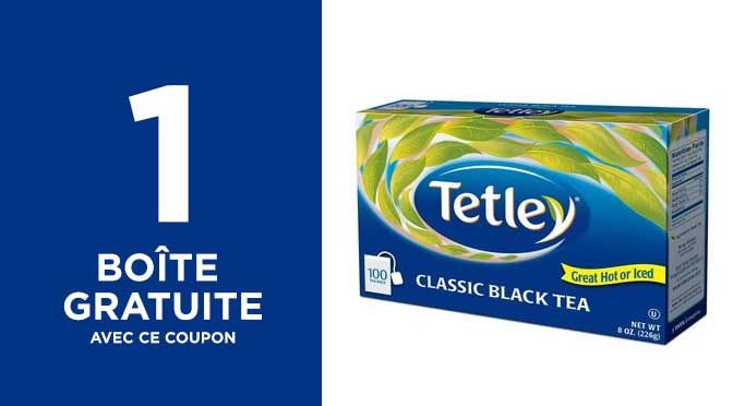 Thé Tetley gratuit