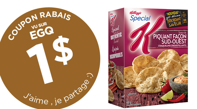 Coupon rbais craquelins Special K