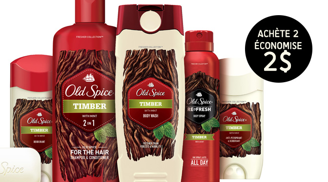 Coupon de 2$ Old Spice