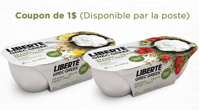 Coupon Yogourt Croquant Liberte Grec