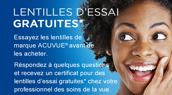 Accue-vue lentille d'essaie