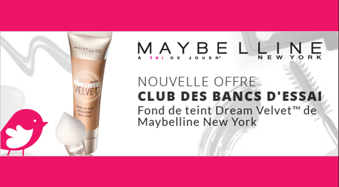 Essai gratuit echantillons dream velvet Maybelleline