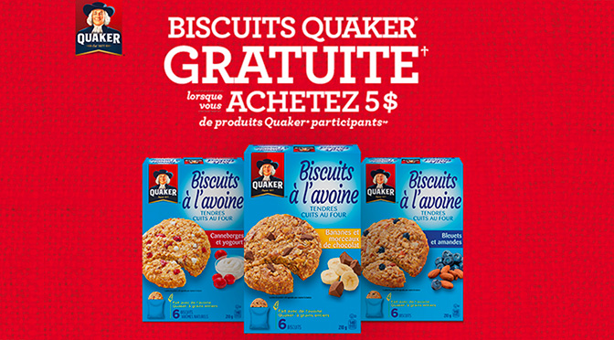 Coupons-rabais Quakers gratuits