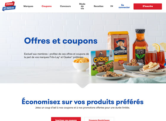 Coupon-rabais Tasty Reward PepsiCo