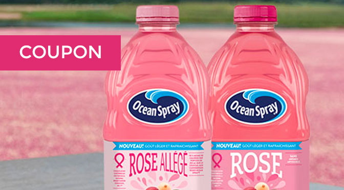 Coupon rabais ocean Spray